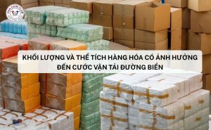 Khối lượng và thể tích hàng hóa có ảnh hưởng đến cước vận tải đường biển